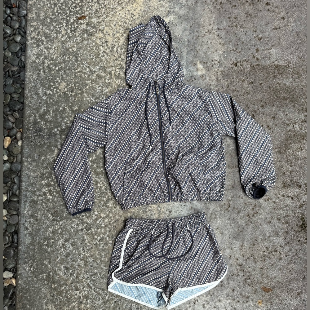 The Upside Geometric Patterned Jacket and Shorts Set